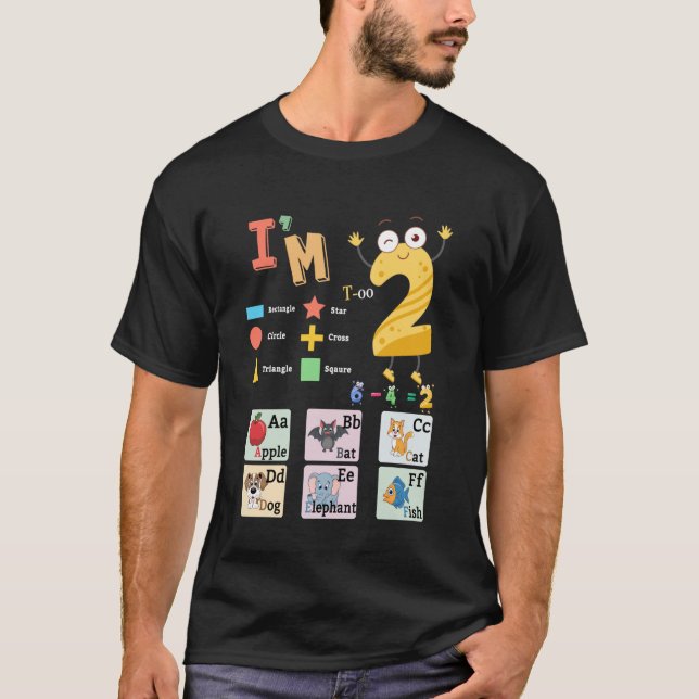 Alfabetets fonetik & formidé för barn pedagogiskt t shirt (Framsida)