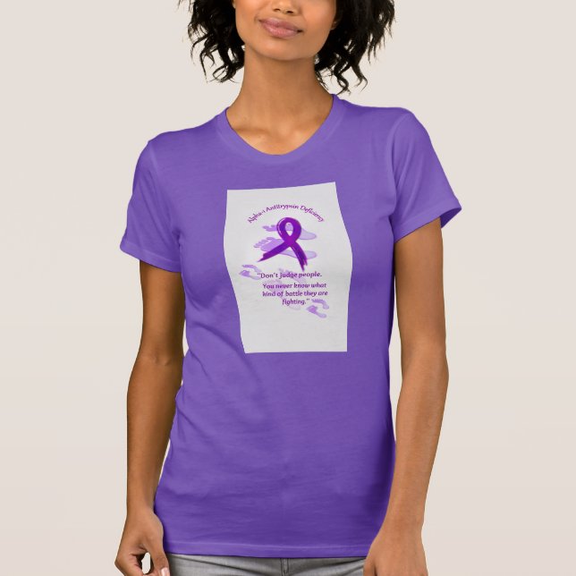 Alfabetisk 1 Antitrypsin lilautslagsplats T-shirt (Framsida)