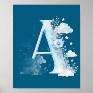 Alfabetisk barnkammaraffisch poster