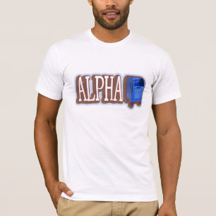 Alfabetisk manlig t-shirt
