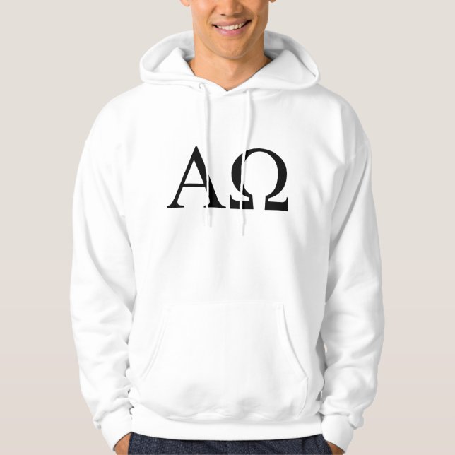 Alfabetisk omega hoodie (Framsida)