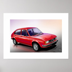 Alfabetisk Romeo Alfasud Poster