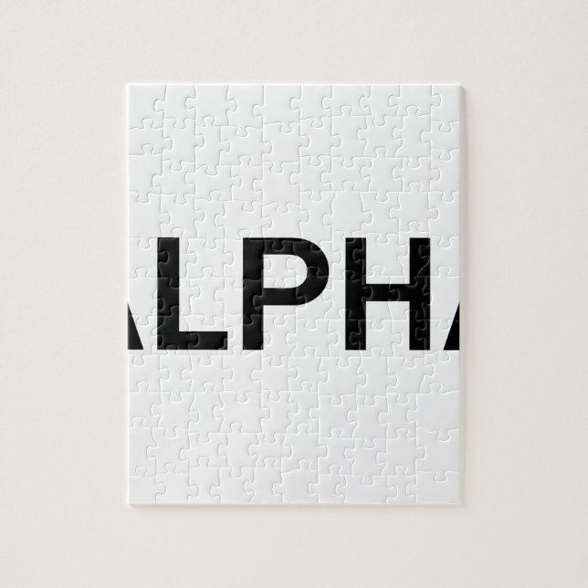 Alfabetisk (SVART) Pussel (Vertikal)