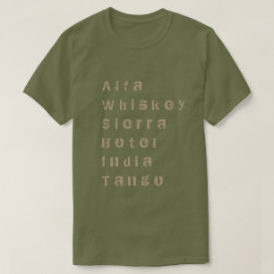 Alfabetisk Whiskey, Sierra, hotell, Indien, Tango T Shirt