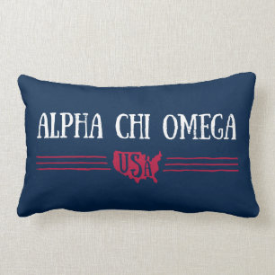 AlfabetiskChi Omega - USA Lumbarkudde