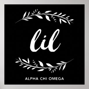 AlfabetiskChiOmega Lil kran Poster
