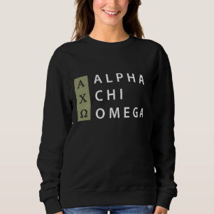 AlfabetiskChiOmega   staplad logotyp Tee