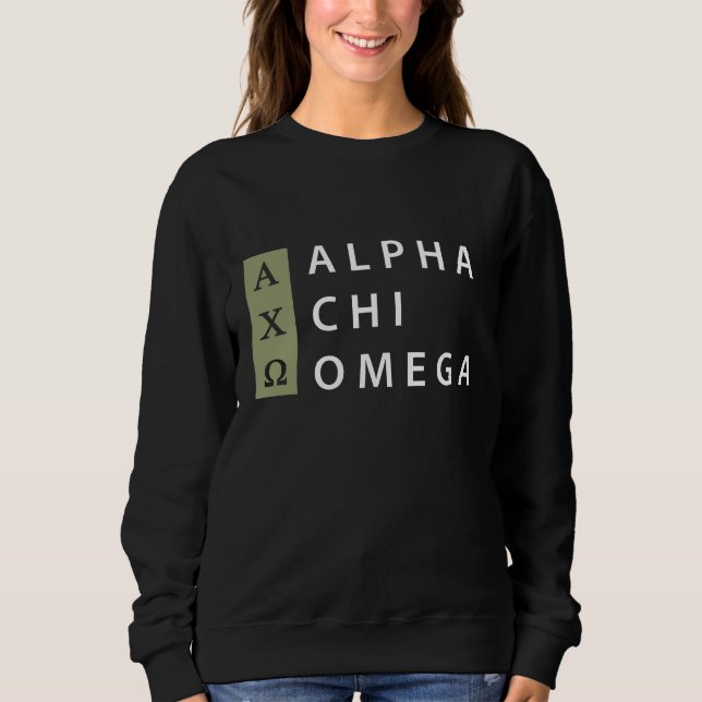 AlfabetiskChiOmega | staplad logotyp Tee (Framsida)