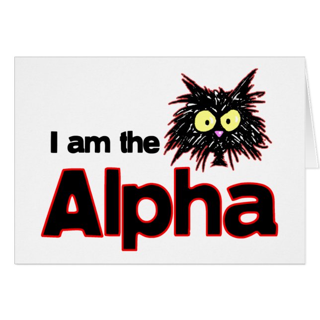 Alfabetiskkatt Hälsningskort (Framsidan Horizontal)