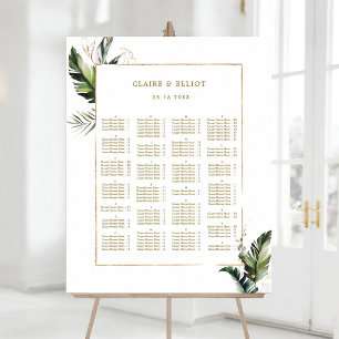 ALFABETISKT ORDER ÖPPET Guld Bröllop Poster