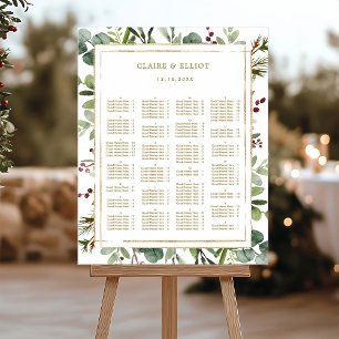 ALFABETISKT ORDER Sittdiagram för botaniskt Helgda Poster