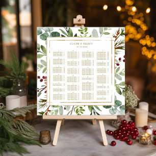 ALFABETISKT ORDER Sittdiagram för botaniskt Helgda Poster