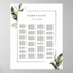 ALFABETISKT ORDER Tropiskt säte Bröllop Poster