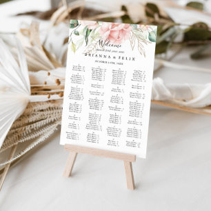 Alfabetiskt sittningsschema för guld-Blommigten Poster