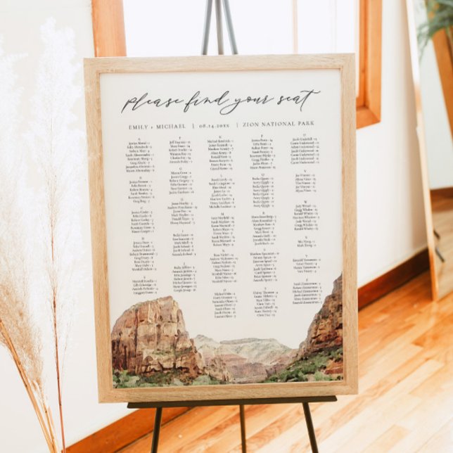 Alfabetiskt sittningsschema för nationalparken ZIO Poster (Skapare uppladdad)