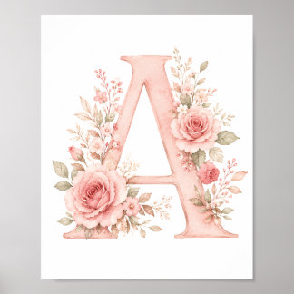 Alfabetiskt tryck, standard halvblank glans poster