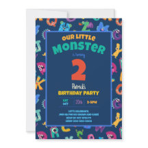 Alfabetmonster Födelsedag Liten Monster Lägg till