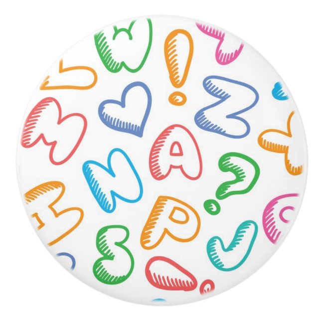 alfabetmönster knopp (Framsidan)