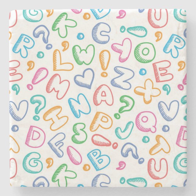 alfabetmönster stenunderlägg (Framsidan)