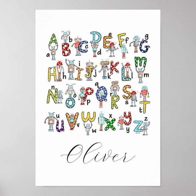 Alfabetrobotar Poster (Framsidan)