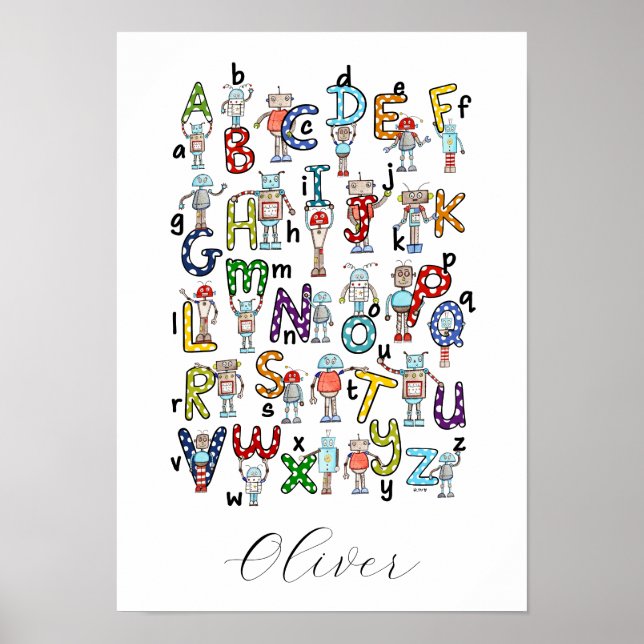 Alfabetrobotar Poster (Framsidan)