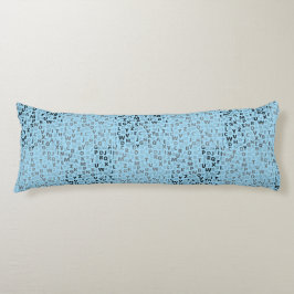 Alfabets Mönster 01 BW.w Lblue BG Kroppskudde