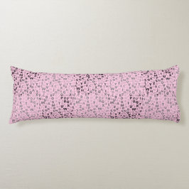 Alfabets Mönster 01 BW.w LPink BG Kroppskudde