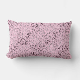 Alfabets Mönster 01 BW.w LPink BG Lumbarkudde