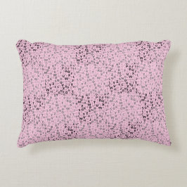 Alfabets Mönster 01 BW.w LPink BG Prydnadskudde