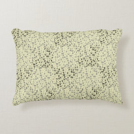 Alfabets Mönster 01 BW. w LYellow BG Prydnadskudde