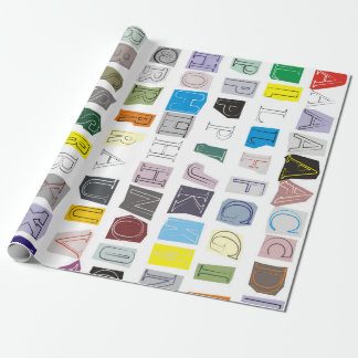 Alfabetsnitt ut ur papper presentpapper