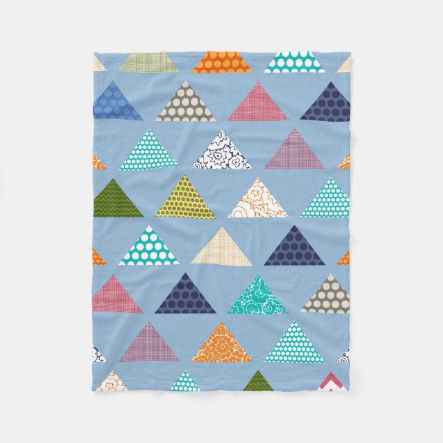 alfaktriangel blå fleecefilt (Framsidan)