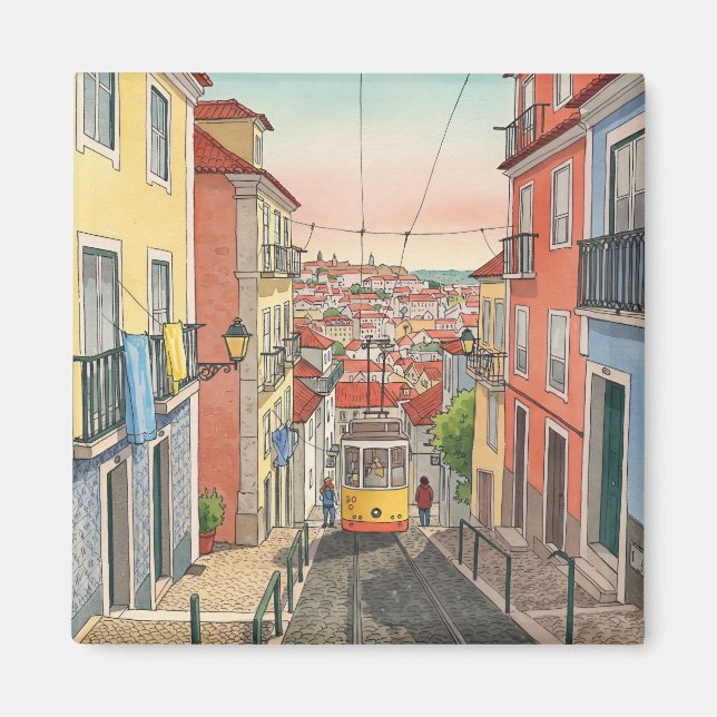 Alfama - Lisboa - Portugal Magnet (Framsidan)