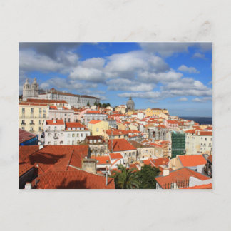 Alfama Lissabon-högtuppar Vykort