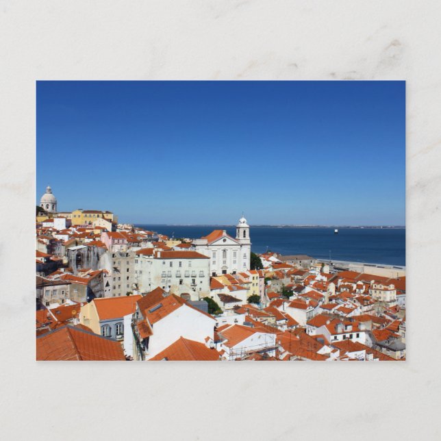 Alfama, Lissabon, Portugal Vykort (Framsida)