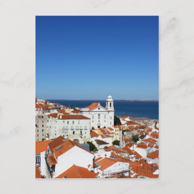Alfama, Lissabon, Portugal Vykort (Framsida)