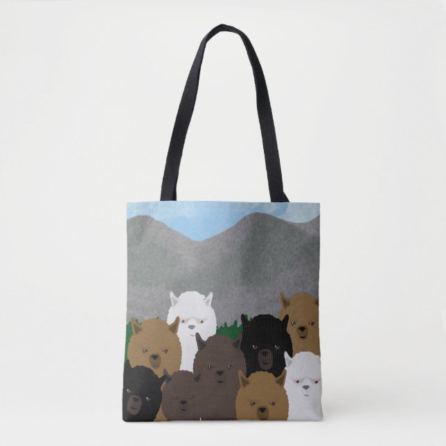 Alfanumeriskt Allover Tote Bag Tygkasse (Framsida)
