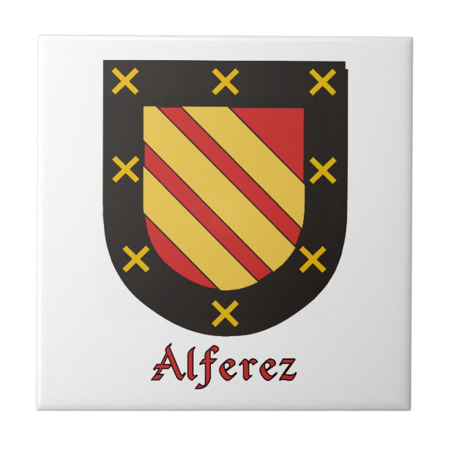 Alferez Family Shield Kakelplatta (Framsidan)