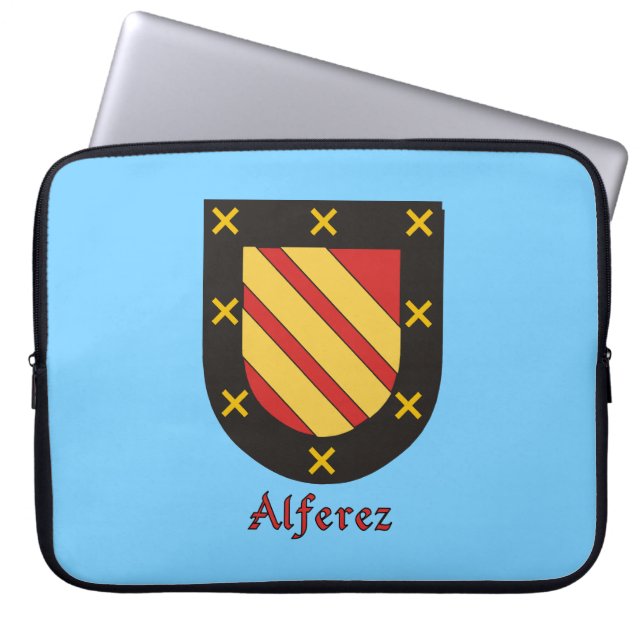 Alferez Family Shield Laptop Sleeve (Framsidan)