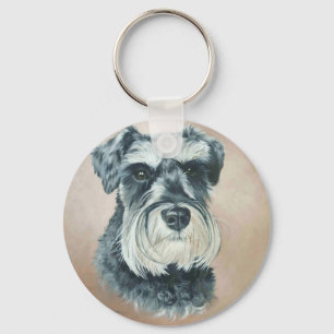 Alfie - miniatyrschnauzer nyckelring