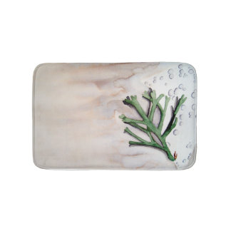 Alfombra de baño con acuarela de alga badrumsmatta