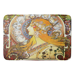 Alfons Mucha 1896 Zodiac Badrumsmatta