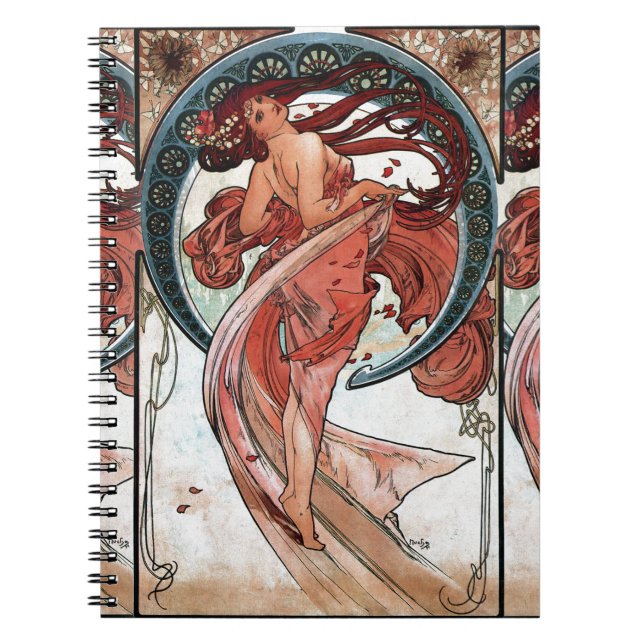 Alfons Mucha 1898 Dance Anteckningsbok (Framsidan)