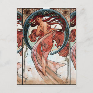 Alfons Mucha 1898 Dance Vykort