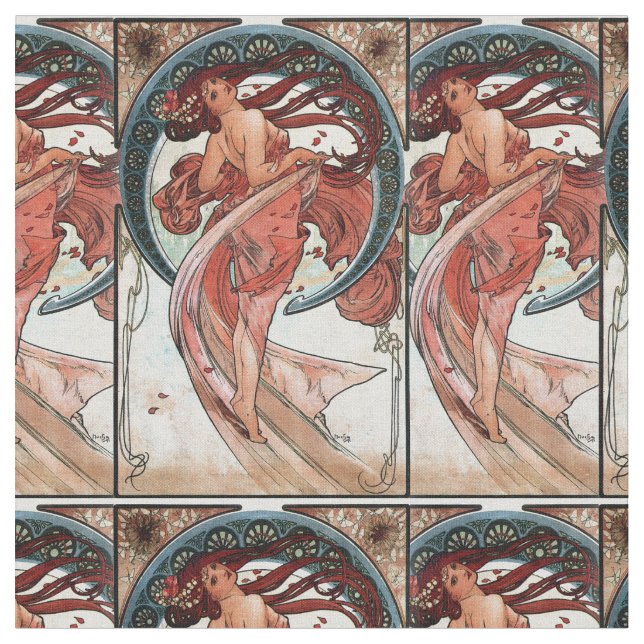 Alfons Mucha 1898 dans Tyg (Närbild)