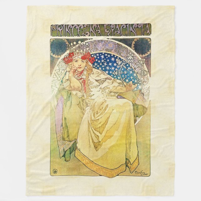 Alfons Mucha 1911 Princezna Hyacinta Fleecefilt (Framsidan)
