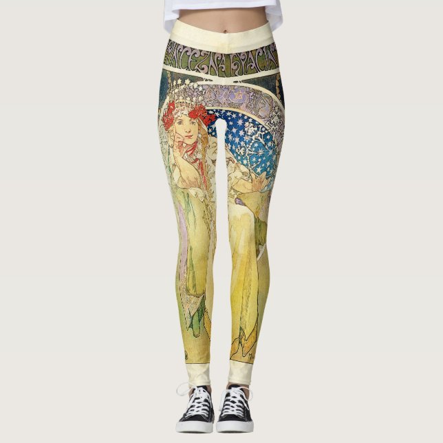 Alfons Mucha 1911 Princezna Hyacinta Leggings (Framsida)