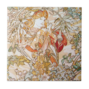 Alfons Mucha Art Kakelplatta