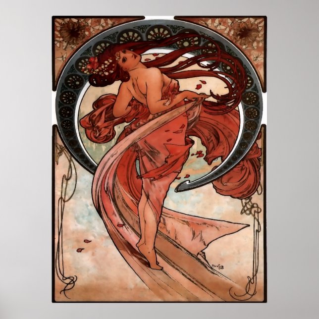 Alfons Mucha Dance Poster (Framsidan)