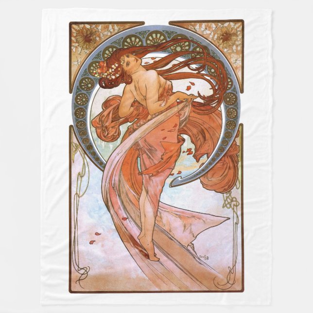 Alfons Mucha: Dans Fleecefilt (Framsidan)